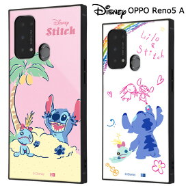 メール便 送料無料 OPPO Reno5 A ディズニー リロ＆スティッチ 耐衝撃 スクエア ハイブリッド ケース カバー ソフト ソフトケース ハード ハードケース 可愛い グッズ スティッチ STITCH OPPOReno5A CPH2199 オッポ リノ ファイブ エー スマホケース スマホカバー s-in-7h762