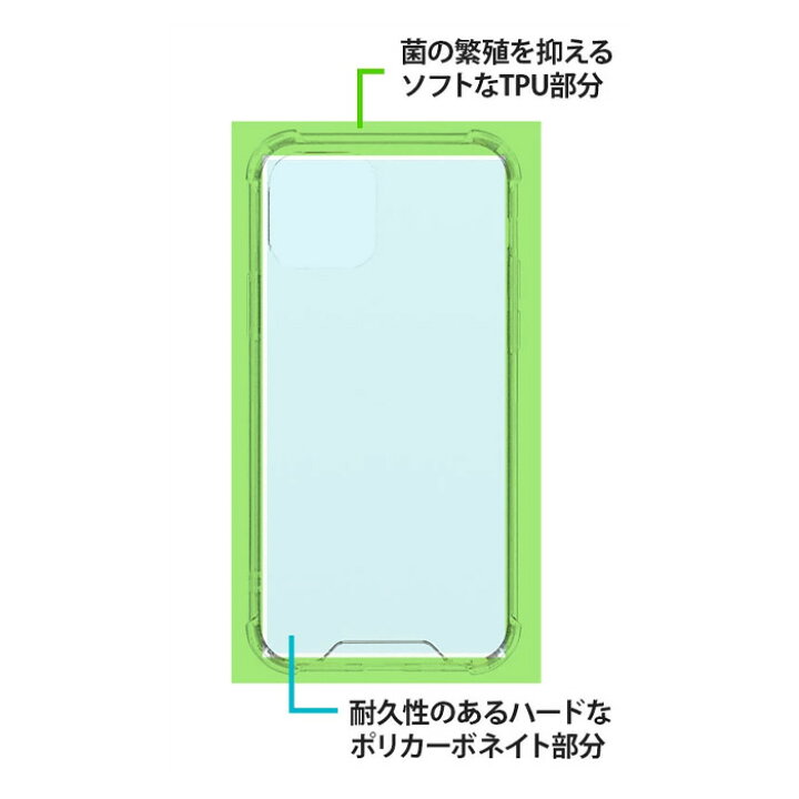 楽天市場 Iphone12mini 抗菌 Tpu ハイブリッド クリア ケース カバー ソフト ソフトケース ハード ハードケース 耐衝撃 耐振動 背面 透明 スマホ 保護 ウイルス 菌 繁殖 抑える 抑制 Siaa規格 シンプル トゥエルブ ミニ Iphone 12 Mini 5 4inch スマホカバー スマホケース