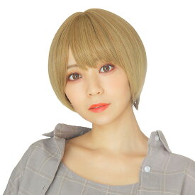 WIGGY RICH マニッシュ ショート ハニー ゴールド 金髪 金色 ウィッグ ウイッグ wig アニメ キャラクター かつら カツラ ファッション つむじ 自然 耐熱 サイズ調節 ナチュラル デイリー 日常 コスプレ コスチューム ハロウィン 宴会 応援 仮装 文化祭 忘年会 s-cs-6g546