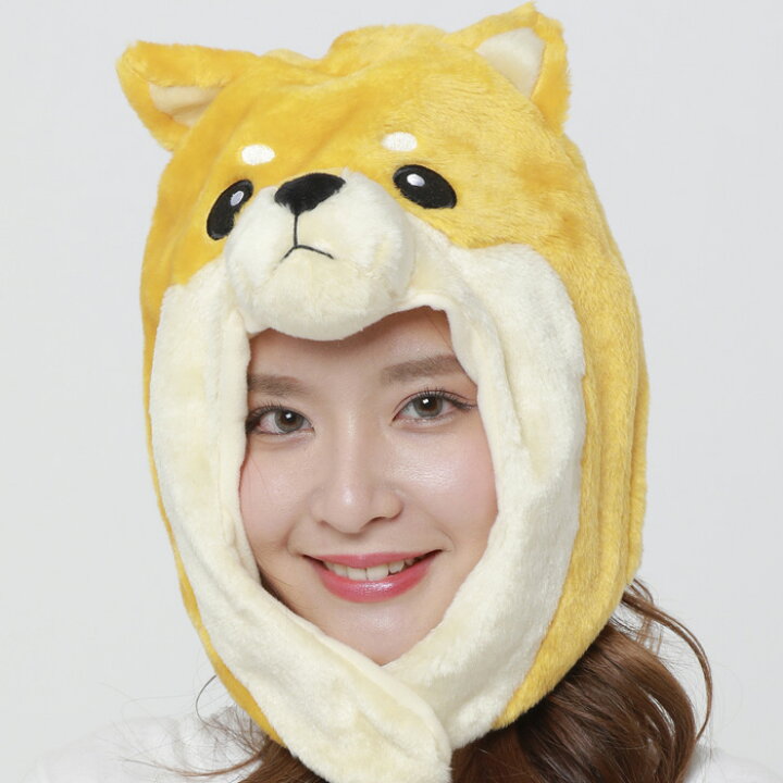 楽天市場 柴犬 被り物 かぶりもの 被りもの キャラクター グッズ かわいい 可愛い 豆しば 黒豆しば 犬 イヌ いぬ わんちゃん アニマル 動物 アニメ メンズ レディース 男女兼用 ヘッド 帽子 頭 コスプレ コス コスチューム ハロウィン衣装 仮装 文化祭 忘年会 運動会 面白