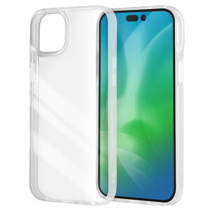 iPhone15Plus ハイブリッド クリア ケース カバー 耐衝撃 TPU ポリカーボネイト ソフト ソフトケース ソフトクリアケース クリアケース スリム 透明 シンプル アイフォン フィフティーン プラス i