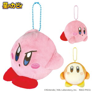 星のカービィ ぬくいーず フラットバッジ カービィ ワドルディ スクイーズ キーホルダー キーリング ストラップ マスコット チャーム ボールチェーン キャラクター グッズ ぬいぐるみ おも
