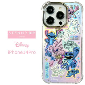 メール便 iPhone14Pro ディズニー スティッチ x SKINNYDIP TPU クリア ケース カバー スキニーディップ ソフトケース クリアケース 透明 キャラクター グッズ リロ＆スティッチ エンジェル アイフォン サーフィン プロ iPhone 14 pro スマホカバー スマホケース ss-ma01842