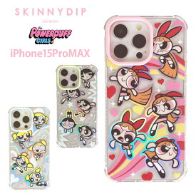 iPhone15ProMax パワーパフガールズ x SKINNYDIP TPU クリア ケース カバー スキニーディップ ソフトケース クリアケース ブロッサム バブルス バターカップ アイフォン フィフティーン iPhone 15 pro max iPhone15promaxケース スマホカバー スマホケース ss-ma02315