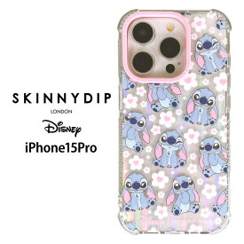 メール便 iPhone15Pro ディズニー ベビー スティッチ x SKINNYDIP TPU クリア ケース カバー スキニーディップ ソフトケース クリアケース かわいい リロ＆スティッチ アイフォン フィフティーン プロ iPhone 15 pro iPhone15proケース スマホカバー スマホケース ss-ma02439