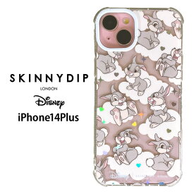 iPhone14Plus ディズニー ベビー とんすけ x SKINNYDIP TPU クリア ケース カバー スキニーディップ ソフトケース クリアケース 透明 キャラクター かわいい バンビ 兎 ウサギ うさぎ アイフォン フォーティーン プラス iPhone 14 plus スマホカバー スマホケース ss-ma02447
