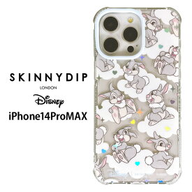 iPhone14ProMax ディズニー ベビー とんすけ x SKINNYDIP TPU クリア ケース カバー スキニーディップ ソフト ソフトケース クリアケース 透明 キャラクター かわいい バンビ 兎 うさぎ アイフォン プロマックス iPhone 14 pro max スマホカバー スマホケース ss-ma02448