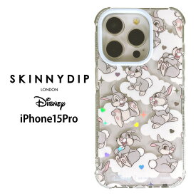 iPhone15Pro ディズニー ベビー とんすけ x SKINNYDIP TPU クリア ケース カバー スキニーディップ ソフト ソフトケース クリアケース かわいい バンビ 兎 うさぎ アイフォン フィフティーン プロ iPhone 15 pro iPhone15proケース スマホカバー スマホケース ss-ma02450