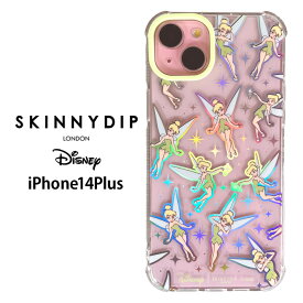 メール便 iPhone14Plus ディズニー ティンカーベル x SKINNYDIP TPU クリア ケース カバー スキニーディップ ソフトケース クリアケース 透明 キャラクター かわいい ピーターパン アイフォン フォーティーン プラス iPhone 14 plus スマホカバー スマホケース ss-ma02809