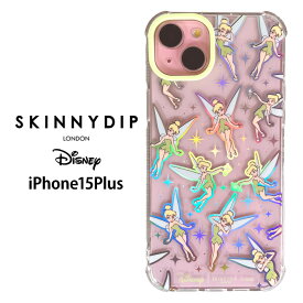 メール便 iPhone15Plus ディズニー ティンカーベル x SKINNYDIP TPU クリア ケース カバー スキニーディップ ソフトケース クリアケース 透明 かわいい ピーターパン アイフォン フィフティーン iPhone 15 plus iPhone15plusケース スマホカバー スマホケース ss-ma02813