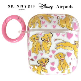 送料無料 AirPods ディズニー ライオンキング x SKINNYDIP クリア ケース カバー カラビナ付き チャーム スキニーディップ ロンドン ハードケース ハード クリアケース かわいい キャラクター シンバ ナラ エアーポッズ AirPodsケース air pods 第1世代 第2世代 ss-ma02767