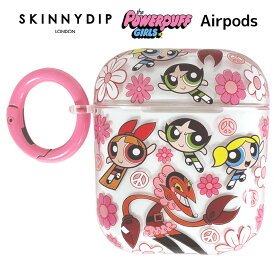 送料無料 AirPods パワーパフガールズ x SKINNYDIP クリア ケース カバー カラビナ付き チャーム スキニーディップ ロンドン ハードケース ハード クリアケース かわいい ブロッサム バブルス バターカップ エアーポッズ AirPodsケース air pods 第1世代 第2世代 ss-ma02769