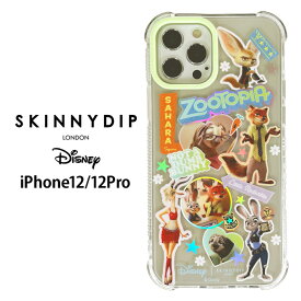 メール便 iPhone12 iPhone12Pro ディズニー ズートピア x SKINNYDIP TPU クリア ケース カバー スキニーディップ ソフト ソフトケース クリアケース ジュディ ニック ガゼル フィニック アイフォン トゥエルブ プロ iPhone 12 Pro スマホカバー スマホケース ss-ma02832