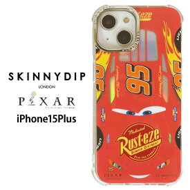 iPhone15Plus ディズニー ピクサー カーズ x SKINNYDIP TPU ケース カバー スキニーディップ ソフトケース かわいい キャラクター ライトニング・マックィーン レッド 赤 アイフォン フィフティーン iPhone 15 plus iPhone15plusケース スマホカバー スマホケース ss-ma03356