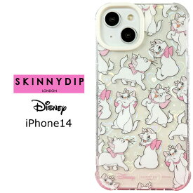 メール便 iPhone14 ディズニー マリー x SKINNYDIP TPU クリア ケース カバー スキニーディップ ソフト ソフトケース クリアケース 透明 キャラクター かわいい おしゃれキャット ピンク アイフォン iPhone 14 6.1 2眼 iPhone14ケース スマホカバー スマホケース ss-ma04070
