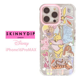 メール便 iPhone16ProMax ディズニー くまのプーさん x SKINNYDIP TPU クリア ケース カバー スキニーディップ ソフトケース クリアケース 透明 映画 キャラクター かわいい プーさん ピグレット アイフォン 16 プロ マックス iPhone 16 Pro Max スマホカバー ss-ma04738