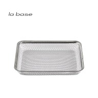 la base ラ バーゼ 角ざる 21cm LB-008 有元葉子 ラ バーゼ ステンレス ざる ザル日本製 水切り 油切り 1…