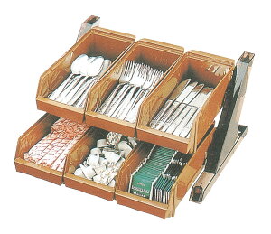 オーガナイザー 2段3列 ブラウン