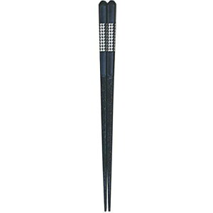 【メール便3本まで対応可能】イシダ お箸 黒檀銀翼 23cm PET 16761
