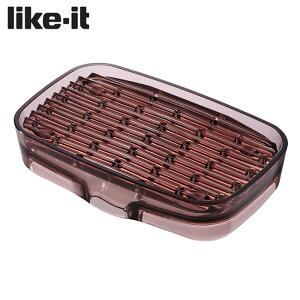 ライクイット 水が切れる シンクキャディ ライラック 【 Like-it 石けん置き ソープトレー 軽石 スポンジトレー 水切り 石鹸 洗面台用品 サニタリー 衛生 生活雑貨 】