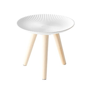 トレーテーブルS LFS-190C(ホワイト) トレーテーブル サイドテーブル トレー 取り外し 小物置き円形 丸形 軽量 おしゃれ かわいい Azumaya 東谷 【送料無料】【メーカー直送品】【代引不可】