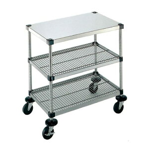 弁慶シェルフワゴン 3段 4-3-B-2M-10-L ご飯 キッチン用品 シンプル ステンレス製 日本製