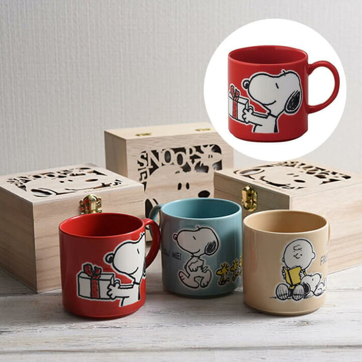 楽天市場】SNOOPY スヌーピー 木箱入マグ ( happy holiday ) (SN451 