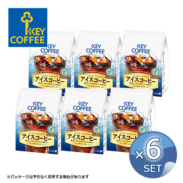 送料無料 6袋セット キーコーヒー アイスコーヒー フレキシブルパック 粉 keycoffee 高品質 キャンセル 返品 ◇限定Special Price 320g 交換不可