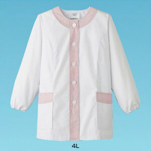 女性用 デザイン白衣 長袖 FA-723 4L【 アドキッチン 】