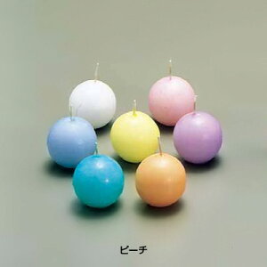 ボールキャンドル 40044 (1箱40ヶ入) 直径40×H40mm 【ピーチ】