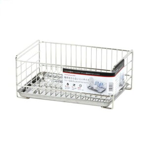 パール金属 ステンレスセイミズキリバスケットミニHB-3938 水切り 水切りかご 水切りラック 水切りバスケット スライド スライド式 シンク周り 乾燥 ラック ミニ