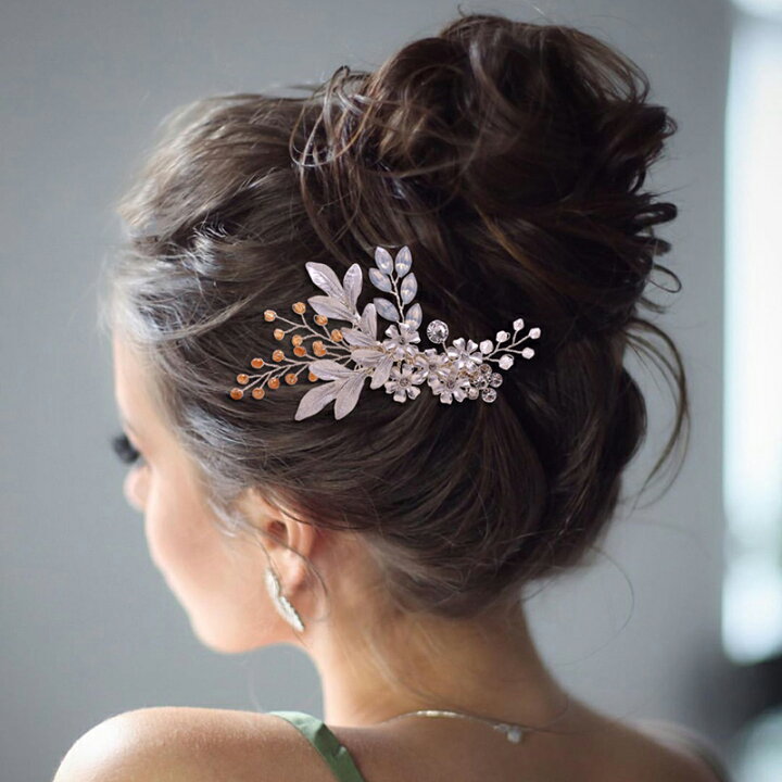 無料サンプルOK 結婚式 コーム ヘアアクセサリー お呼ばれ 髪飾り ヘッドドレス ウェディング