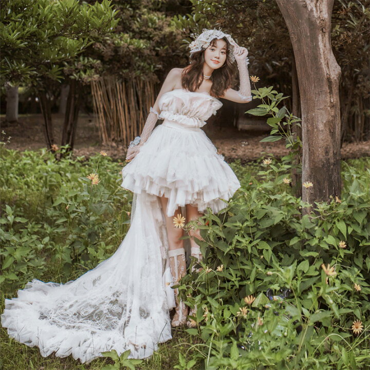 楽天市場】ウェディングドレス ミニドレス 大きいサイズ 二次会 結婚式 