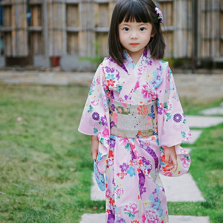 子供浴衣 キッズ浴衣 おしゃれ おまつり お祭り かわいい キッズ 七五三 作り帯 和服 和装 夏祭り 女の子 子供 浴衣セット 浴衣帯 花火大会 送料無料 21年最新入荷 女の子