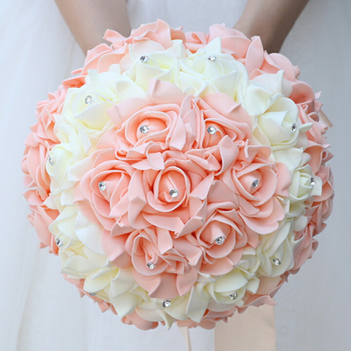 楽天市場 ウエディングブーケ 結婚式 造花 アレンジメント 花嫁 ブーケ 手作り ブライダルブーケ 二次会 贈答品 花束 披露宴 Addchic