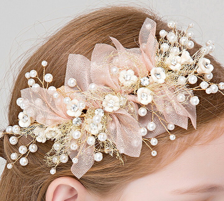 楽天市場】子供ヘッドドレス 髪飾り ヘアアクセサリー ウェディング 