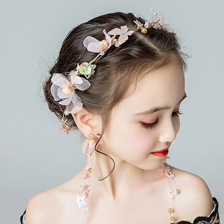 楽天市場】子供ヘッドドレス 髪飾り ヘアアクセサリー ウェディング 