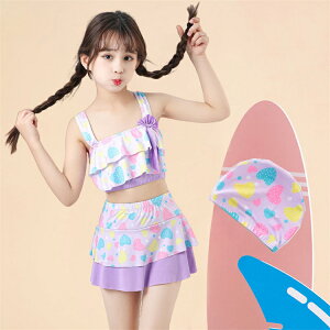 子供水着 キッズ ウェットスーツ 水着 女の子 ジュニア 上下セット パンツ セパレート ラッシュガード 長袖 紫外線対策 スイミング プール 海水浴 水遊び 海遊び 練習着 温泉 可愛い プレゼ