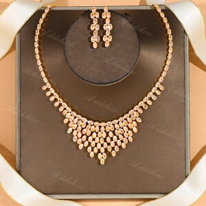 2_Zbg EGfBO lbNX sAX WG[uC_ ԉ t p[eB[ 񎟉 ANZT[ \ 񎟉 l  OB Ǝ v[g Mtg Jewelry Set