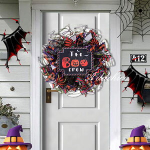 ハロウィンリース リース かぼちゃ パンプキン 玄関 部屋 おしゃれ ハロウィーン 手作り 上品 装飾 怖い 飾り 飾り付け ドア 壁掛け インテリア コスプレ パーティー ディスプレイ ギフト プ