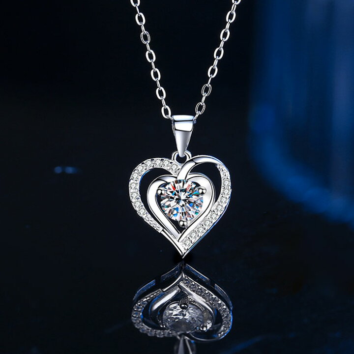 楽天市場】ダイヤモンド ハート ネックレス ペンダント 0.5ct プラチナ 