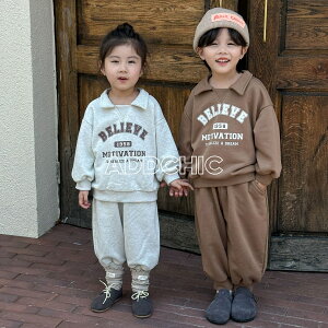 キッズ スウェット セットアップ ベビー キッズ 男の子 女の子 ベビー服 ベビー 子供服 秋服 トレーナー 長袖 運動着 トップス パンツ 2点 上下 セット スポーツウェア 部屋着カジュアル おし
