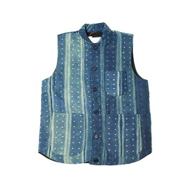 No:karudo2023aw07 | Name:LEO_QUILTED VEST | Color:Shibori13 Green【KARDO_カルド】