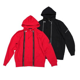 No:CT491 | Name:BOY ZIP HOODIE | Color:Black/Red【ORIGINAL JOHN_オリジナルジョン】【2023SS】　【MEN'S_メンズ】 　【UNISEX_ユニセックス】【nss】【ss30】