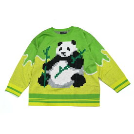 No:pw22kt02 | Name:panda knit top | Color:grass-paddy | Size:2【PLATEAU STUDIO_プラトー　スタジオ】【2022AW】【202212】【MEN'S メンズ】【ユニセックス】【gss】【ss30】