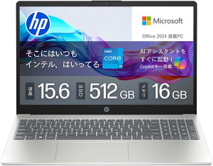 HP �m�[�g�p�\�R�� 15-fd 15.6�C���` �C���e�� Core i5-1334U ������16GB SSD512GB Windows 11 Microsoft Office 2024���� �J�����V���b�^�[ �w��F�� ���^ Copilot�L�[���� �i