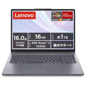 Lenovo IdeaPad Slim 3 Gen 10 83K8007DJP Luna Grey 16�C���` Ryzen 5 ������ 16GB SSD 1TB Win11 Home ���m�{ �m�[�g�p�\�R��