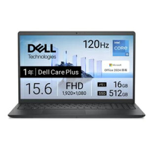 Dell 15 DC15250 ND65-FWHBB �J�[�{���u���b�N 15.6�C���` Core i5 16GB ������ 512GB SSD Office H&B2024 Win11 Home �f�� �m�[�g�p�\�R��