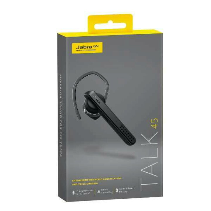 楽天市場】Jabra Talk 45 ブラック 片耳型Bluetoothヘッドセット 