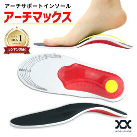 2点で15%OFF【1位_理学療法士監修】 インソール 衝撃吸収 アーチサポート 中敷き レディース メンズ スニーカー かかと スポーツ シークレット サポート 扁平足 軽量 靴 姿勢 土踏まず 疲れない 足裏 ランニング 立ち仕事 【ARCH-MAX】